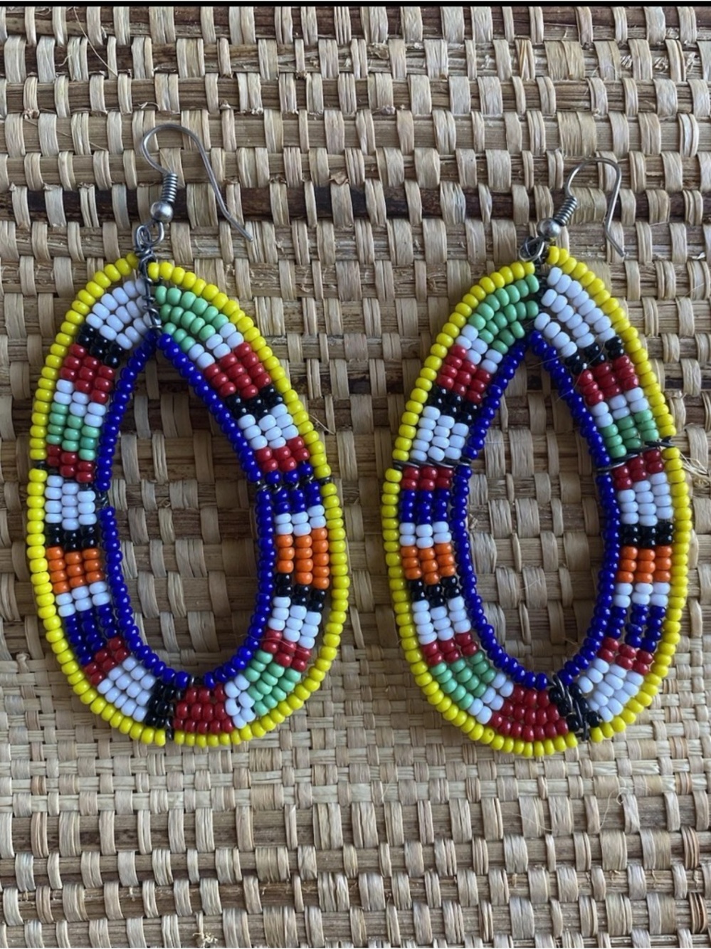 🌟4 for $20 Colorful Beaded Teardrop Earrings with Yellow Accent